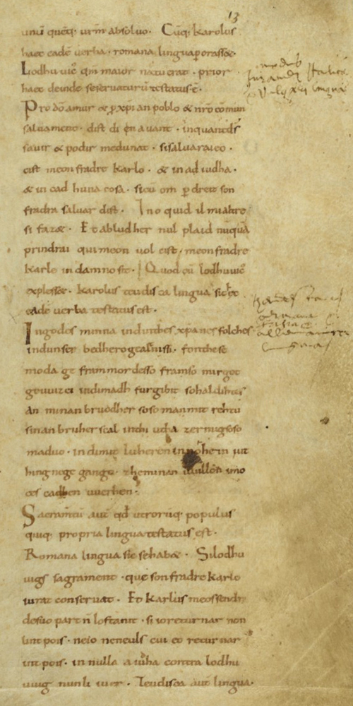 Manuscrit des Serments de Strasbourg